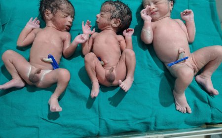 सुंदरा हॉस्पिटल में महिला ने एक साथ तीन बच्चों को दिया जन्म
