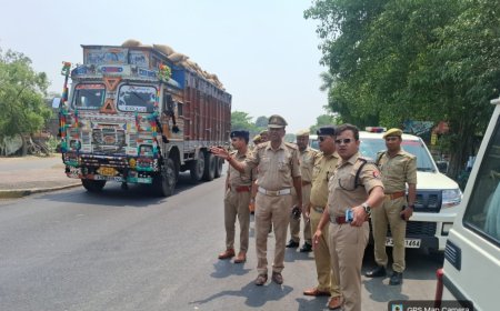 मार्ग दुर्घटनाओं को कम करने के लिए संतकबीरनगर पुलिस की पहल, हाईवे पर अवैध कट कराए बंद