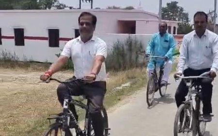 “तेल बचाओ, देश बनाओ” मिशन पर निकले संतकबीरनगर बीईओ