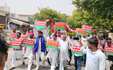 जनता के मुद्दों पर सपा का बड़ा प्रदर्शन