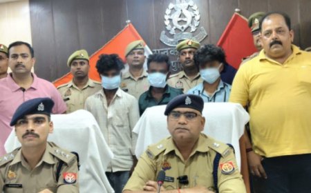 संत कबीर नगर में लूट व चोरी करने वाले तीन आरोपी गिरफ्तार, तीन घटना का हुआ खुलासा