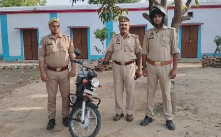 संतकबीरनगर में चोरी की मोटरसाइकिल के साथ एक गिरफ्तार 