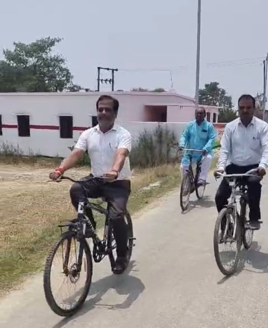 “तेल बचाओ, देश बनाओ” मिशन पर निकले संतकबीरनगर बीईओ