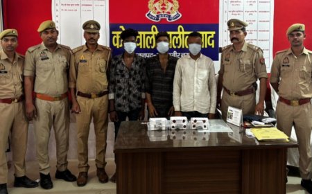 संतकबीरनगर में चोरी करने वाले तीन अभियुक्त गिरफ्तार, चोरी की दो घटनाओं का हुआ पर्दाफाश