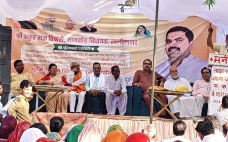 विधायक  अंकुर राज तिवारी  ने रेल लाइन के ऊपर से बन रहे ओवर ब्रिज का किया शिलान्यास, विकसित मगहर से होगी संत कबीर नगर की पहचान