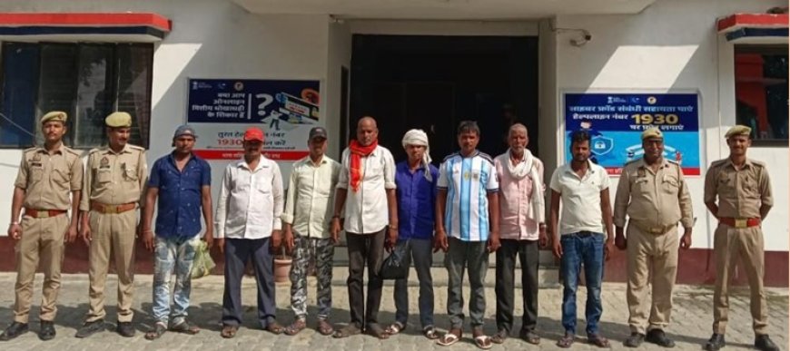 बखिरा थाना क्षेत्र के आठ व्यक्तियो का शांति भंग में चालान