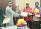 नमस्ते योजना के अंतर्गत सफाईकर्मियों को सुरक्षा उपकरण वितरण
