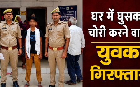 घर में घुसकर चोरी करने वाला युवक गिरफ्तार, सामान बरामद