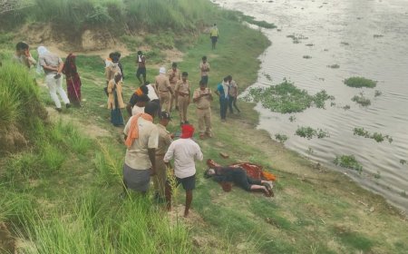 नदी में ईंट-पत्थर से बंधा मिला लावारिस शव, क्षेत्र में सनसनी