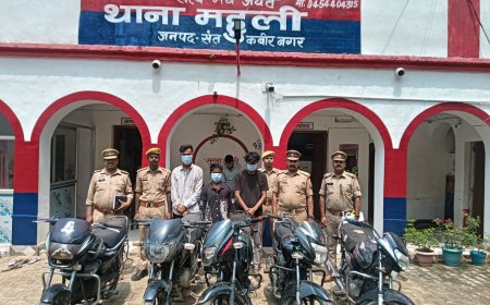 देवरिया, लखनऊ व बाराबंकी से वाहन चोरी की कबूली वारदात, तीन अन्तर्जनपदीय चोर गिरफ्तार 