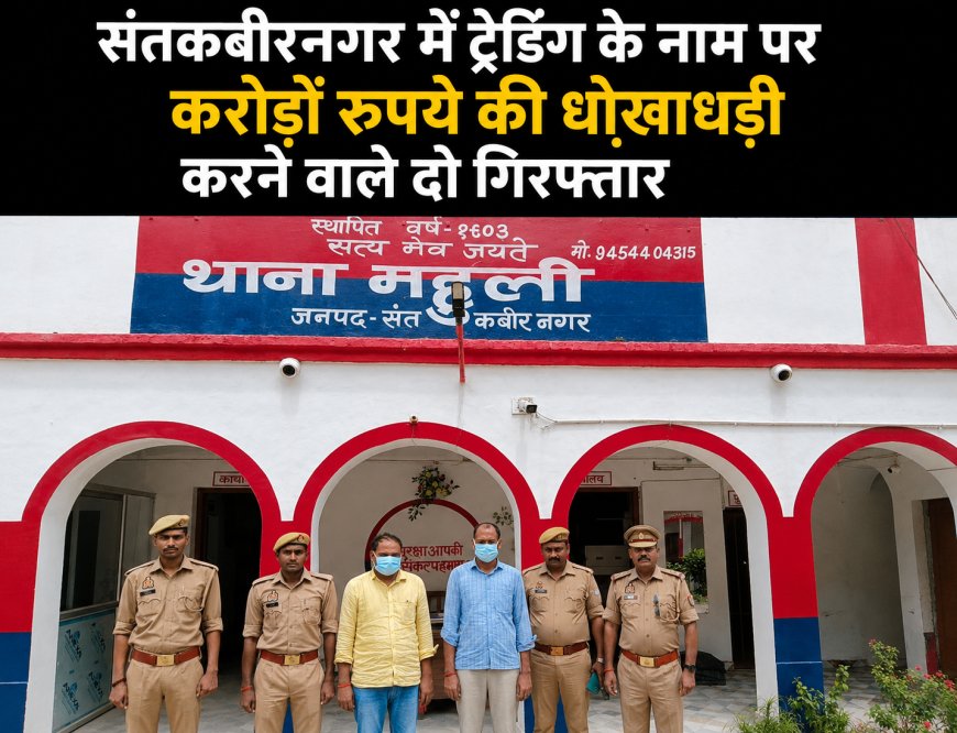 संतकबीरनगर में ट्रेडिग के नाम पर करोड़ों रुपये की धोखाधड़ी करने वाले दो गिरफ्तार