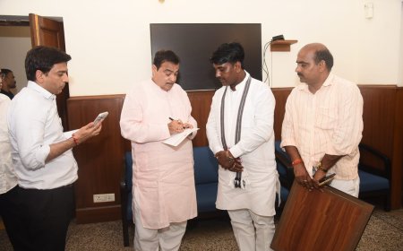 केंद्रीय सड़क एवं परिवहन मंत्री से मिले विधायक गणेश चंद्र चौहान