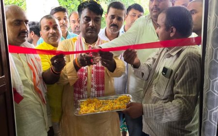 विधायक गणेश चंद्र चौहान ने किया आंगनबाड़ी केंद्र का शिलान्यास, डिजिटल लाइब्रेरी का उद्घाटन