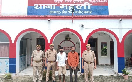 महुली पुलिस का शिकंजा दो वारंटी गिरफ्तार, एक लंबे समय से चल रहा था फरार