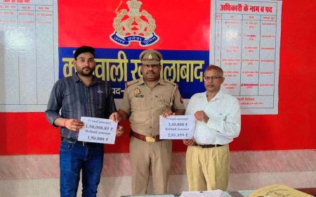 धोखाधड़ी का पैसा कोतवाली पुलिस ने कराया वापस 