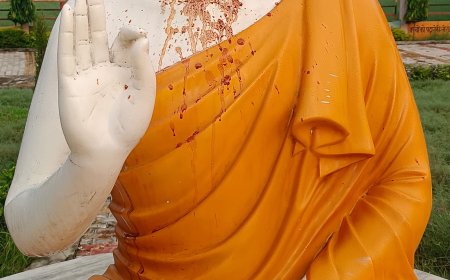 बुद्ध प्रतिमा पर थूकने की घटना के बाद प्रशासन सख्त