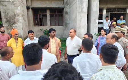 डिप्टी सीएम के आगमन को लेकर संतकबीरनगर में विधायक व एएसपी नें किया स्थलीय निरीक्षण