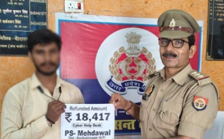 मेहदावल पुलिस की साइबर हेल्प डेस्क टीम ने ठगी के 18,417 रुपये कराए वापस