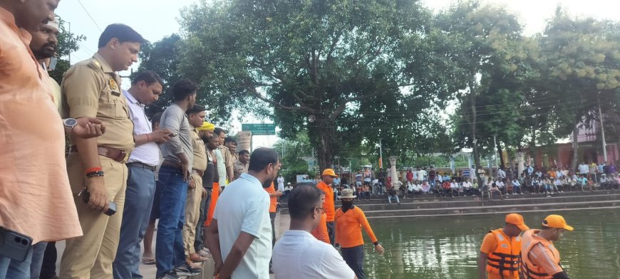 सूरजकुंड तालाब में डूबे युवक का शव एसडीआरएफ ने निकाला