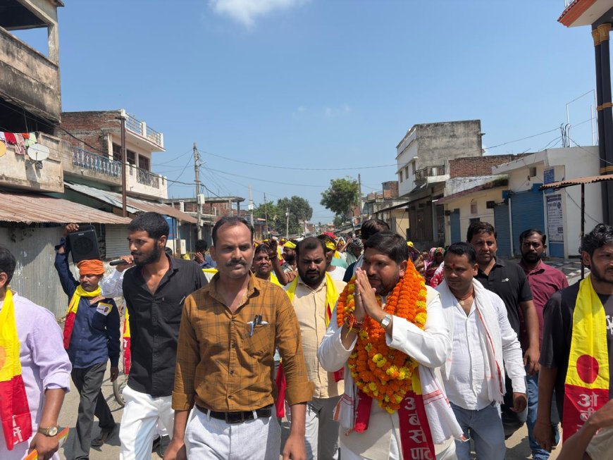 चौरीचौरा में ओबीसी पार्टी ने भरी हुंकार, निकली विजय जन पदयात्रा