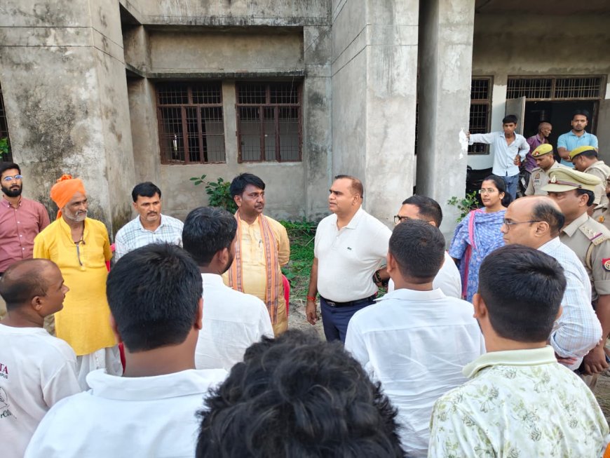 डिप्टी सीएम के आगमन को लेकर संतकबीरनगर में विधायक व एएसपी नें किया स्थलीय निरीक्षण